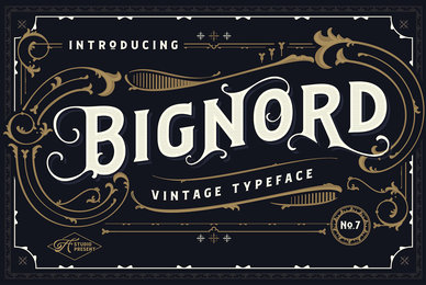 Bignord   Vintage Typeface