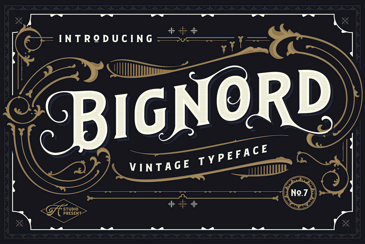 Bignord - Vintage Typeface Font