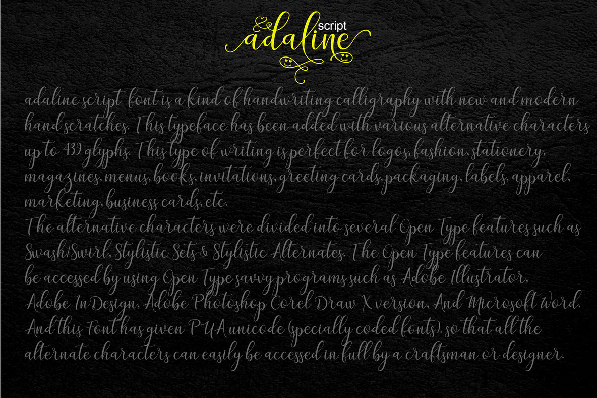 Adaline Script 14