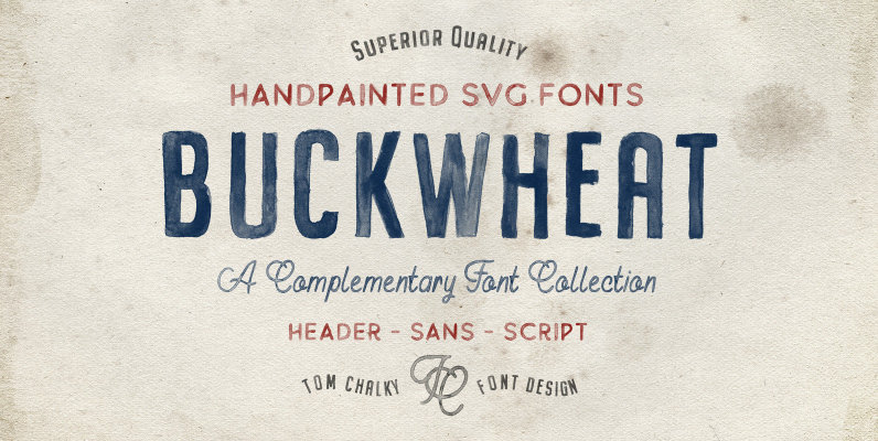 Buckwheat Opentype SVG Font Family