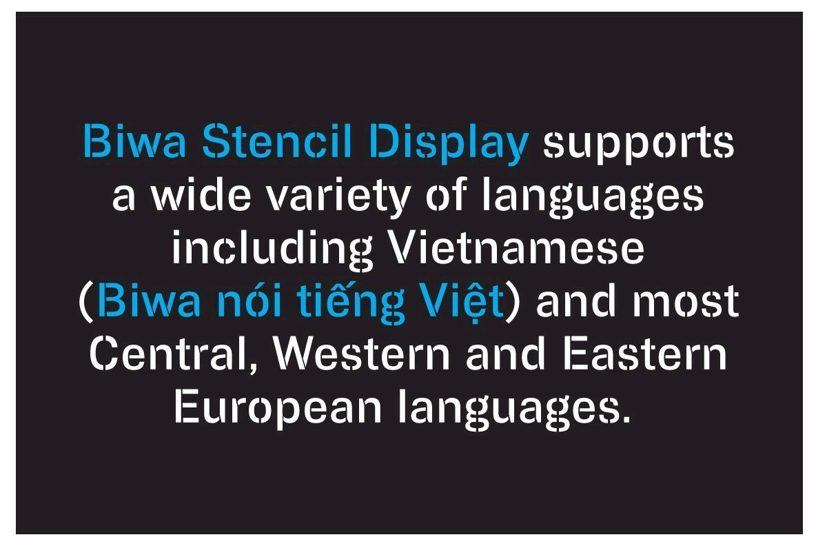 Biwa Stencil Display Biwa Stencil Display