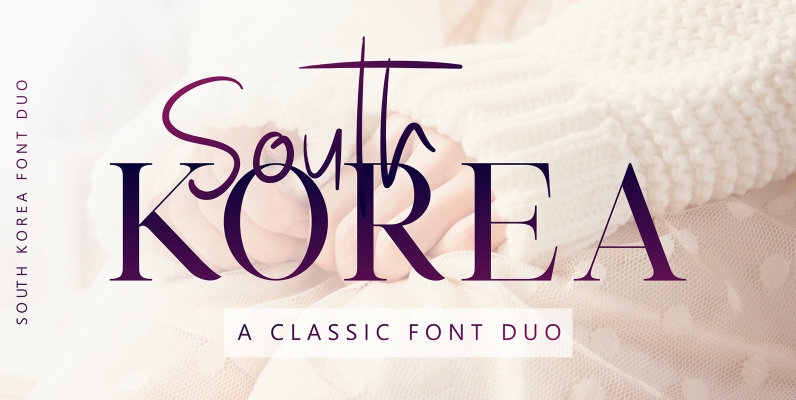 South Korea   Font Duo