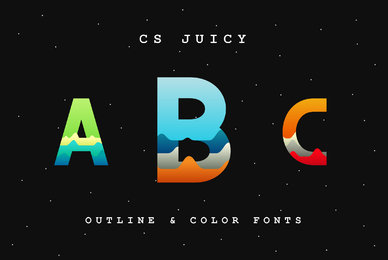 CS Juicy Color Font and Outline