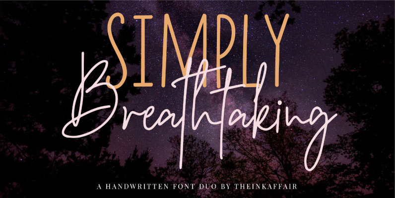 Simply Breathtaking Font Duo