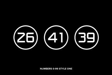 Numbers 0 99 Style One