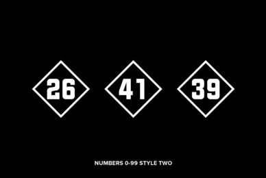 Numbers 0 99 Style Two