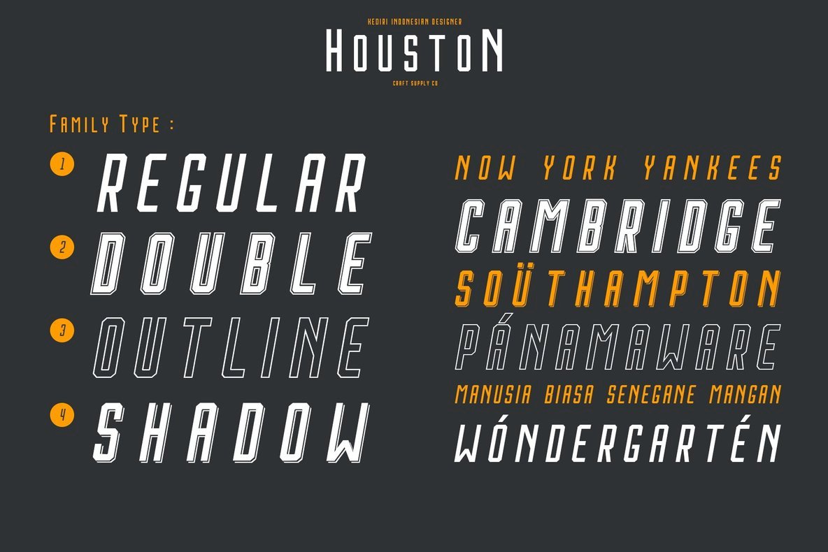 Houston Italic Font Family 5