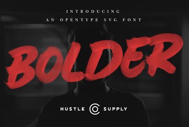 Bolder SVG Brush Font