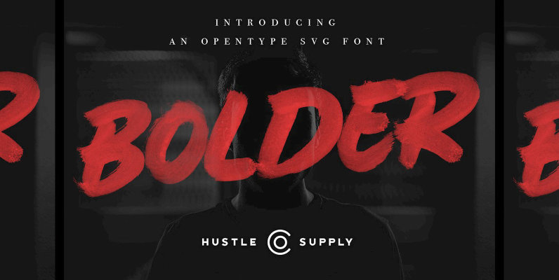 Bolder  SVG Brush Font