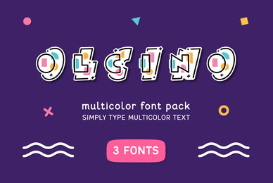 Olcino Multicolor Font Pack