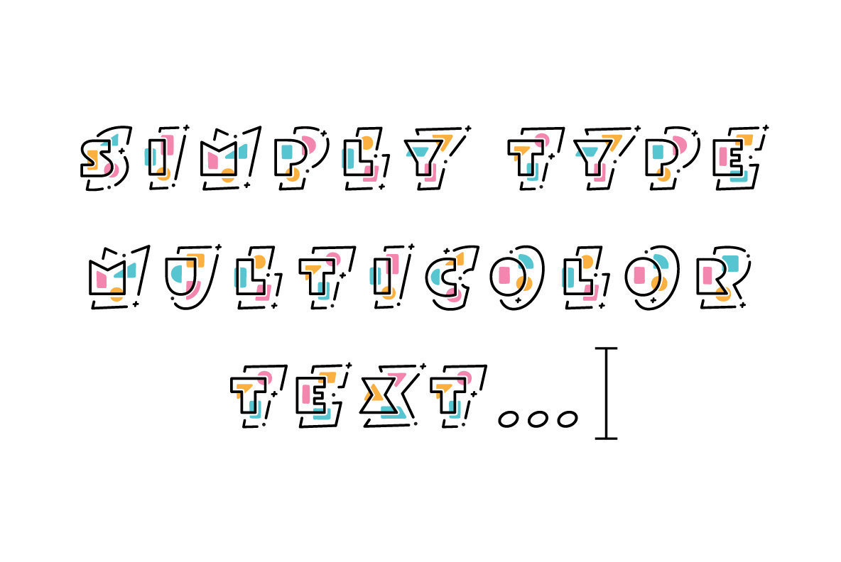 Olcino Multicolor Font Pack Olcino Multicolor Font Pack