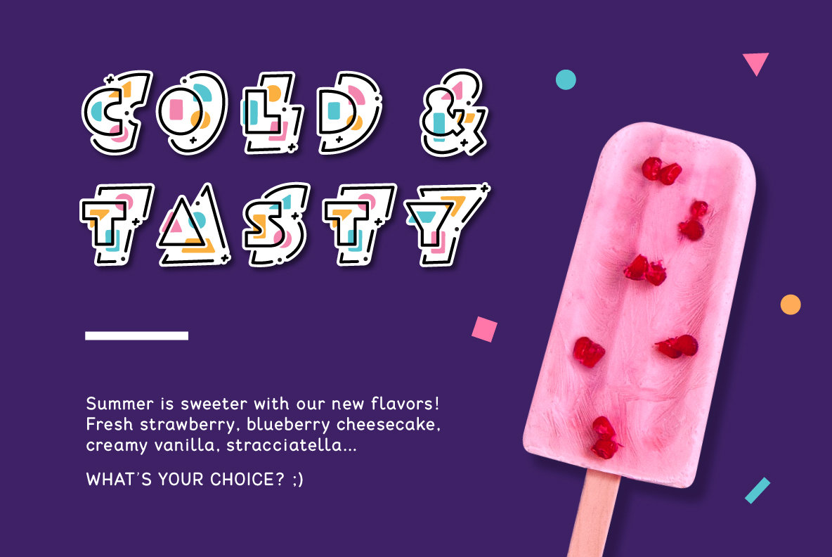 Olcino Multicolor Font Pack Olcino Multicolor Font Pack