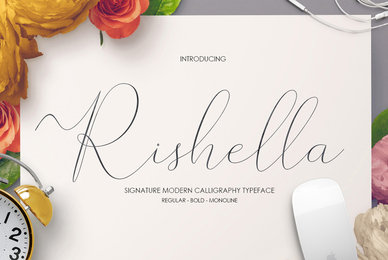 Rishella Signature Font