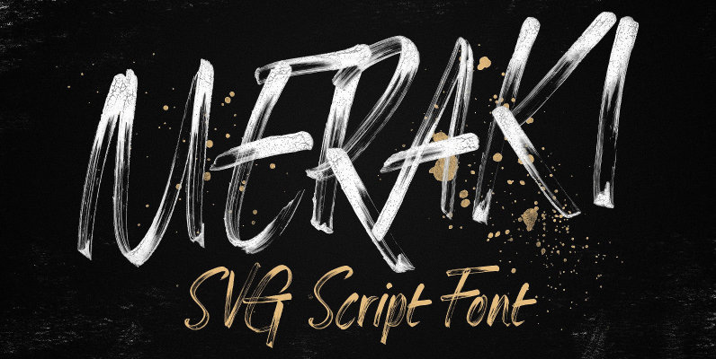 Meraki SVG Script Font