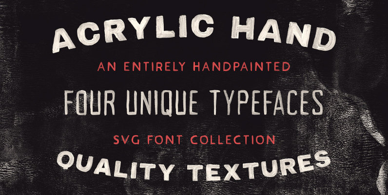 Acrylic Hand SVG Font
