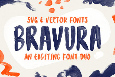 Bravura Handpainted SVG Font Duo