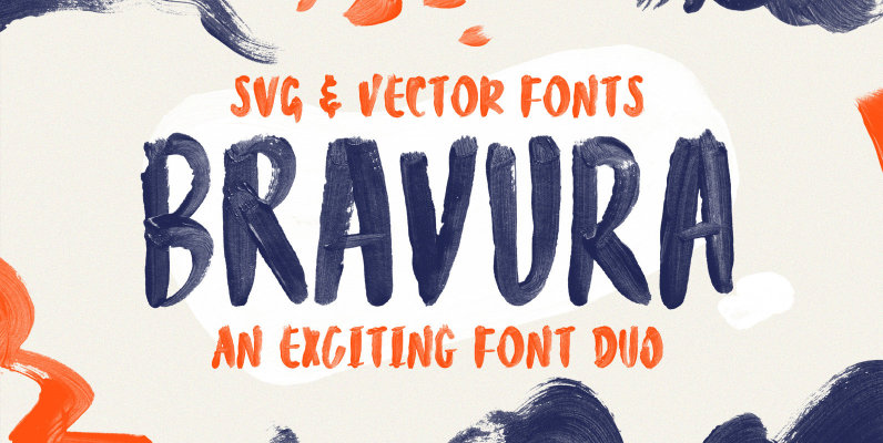 Bravura Handpainted SVG Font Duo