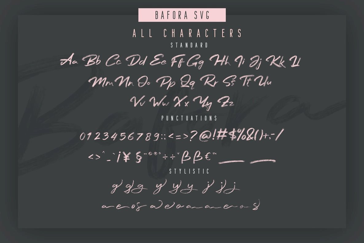 Bafora SVG Font Bafora SVG Font