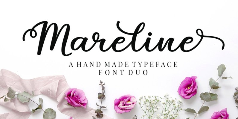 Mareline Script Font Duo