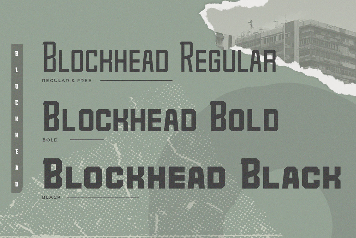 Blockhead Typeface Blockhead Typeface