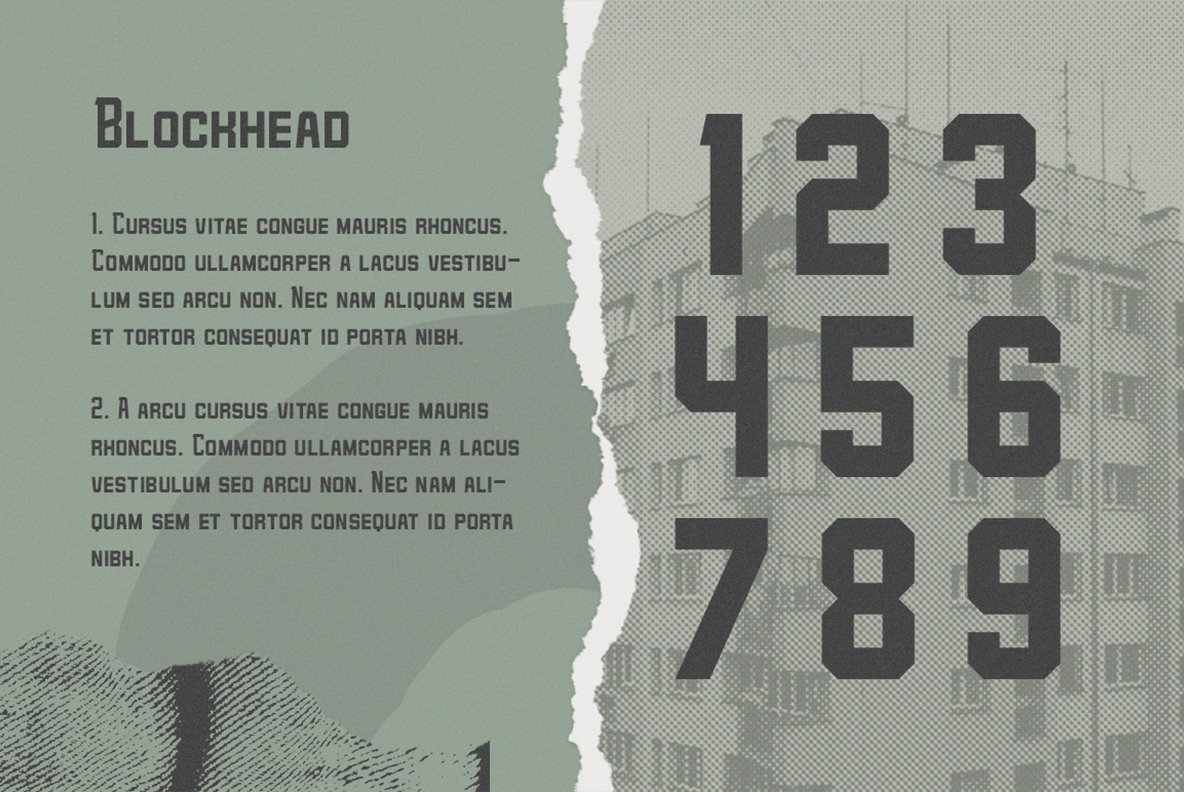 Blockhead Typeface Blockhead Typeface