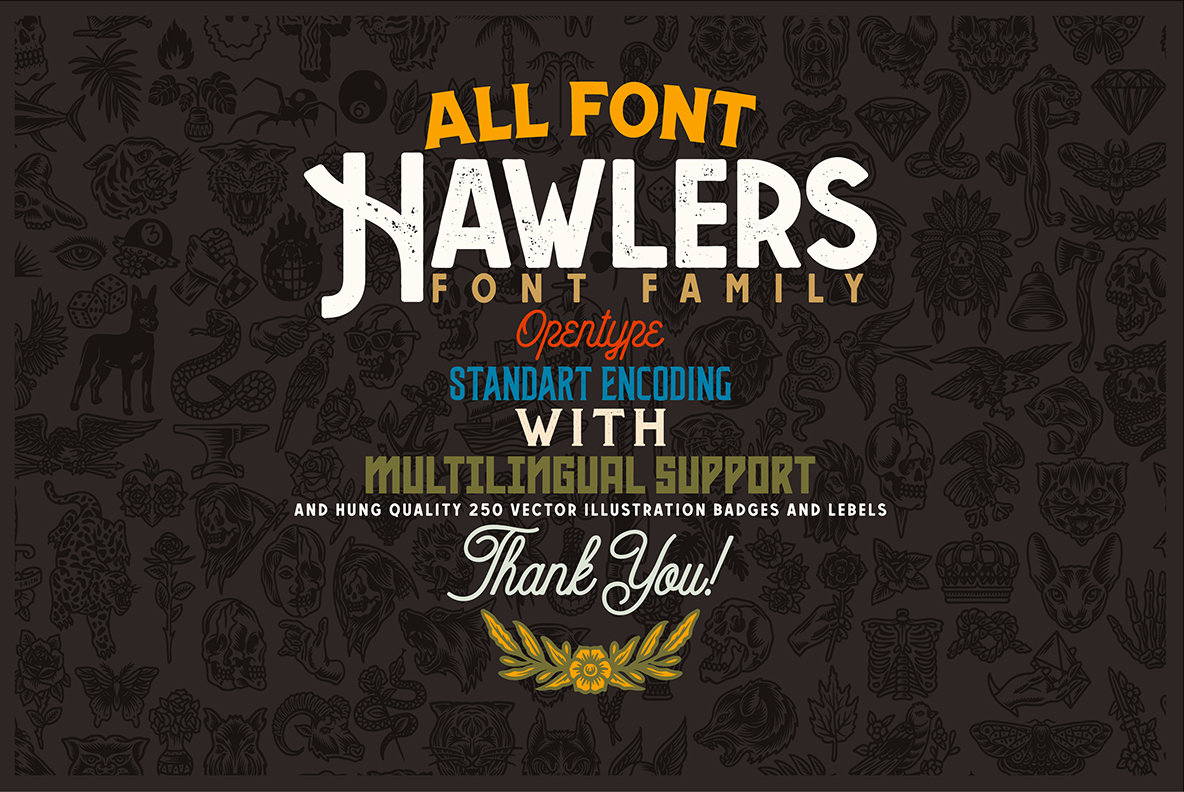 Hawlers Font Family 8