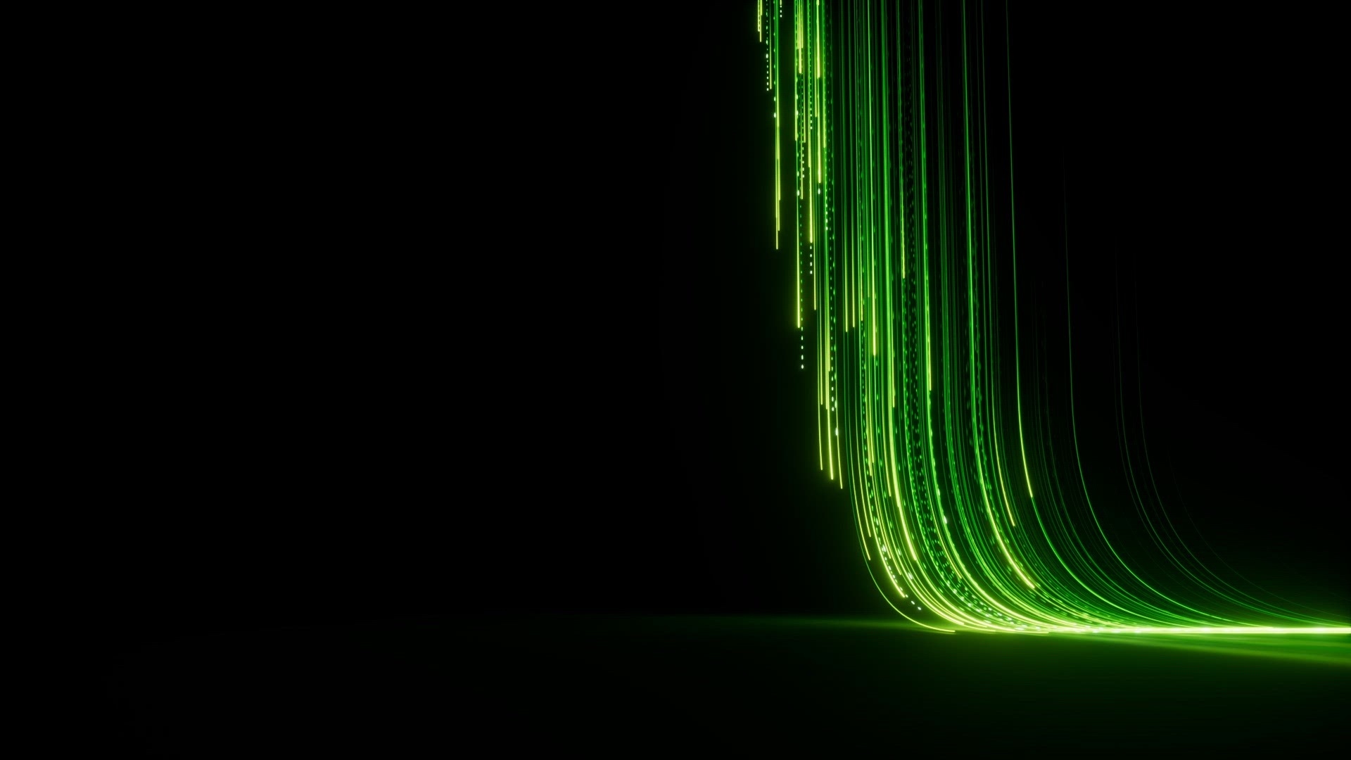 Abstract Background Of Bright Green Neon Rays And Glowing Lines (10671 ...