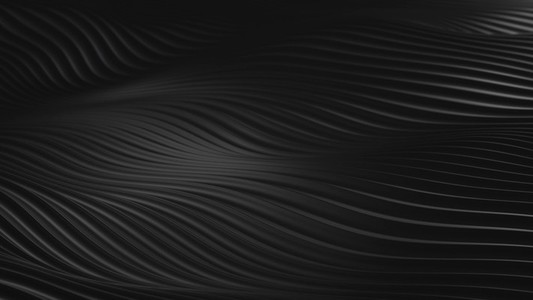 Abstract Black Looping Wave