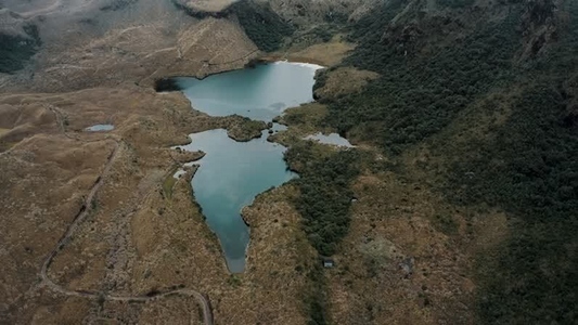 Cayambe Lagoon Aerial