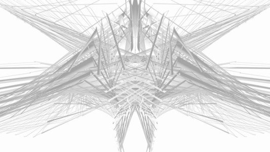 Abstract Linear Wireframe 16 BW