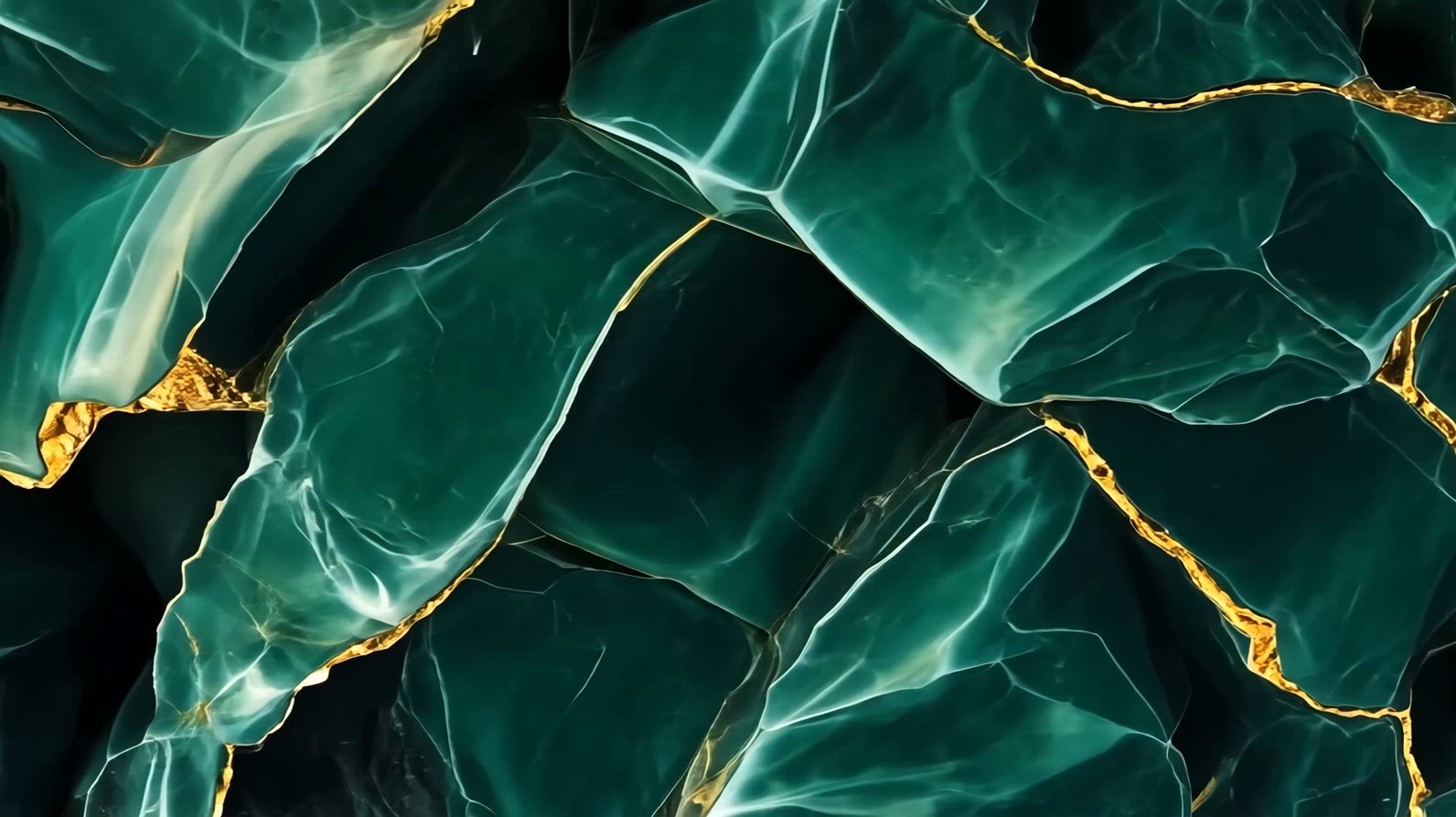 Abstract Green Aventurine of dark green marble with gold veins
