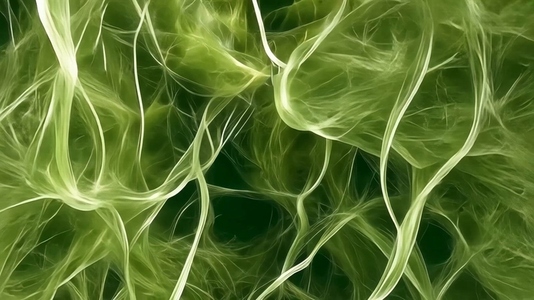 Abstract green fibrous texture resembling plant fibers