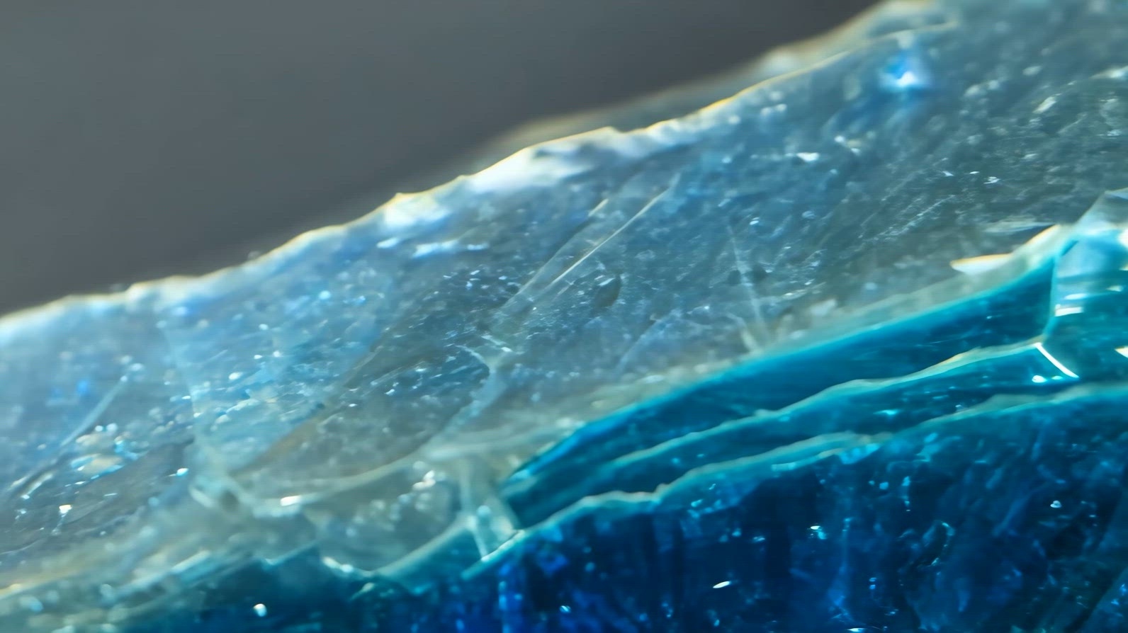 Translucent blue and turquoise Kyanite crystal