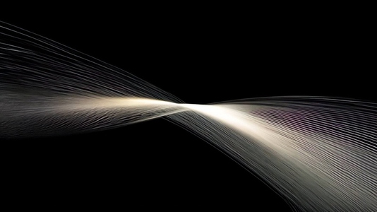 An abstract representation of flowing dynamic lines