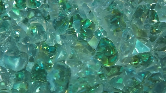 Sparkling green Olivine crystals and shards