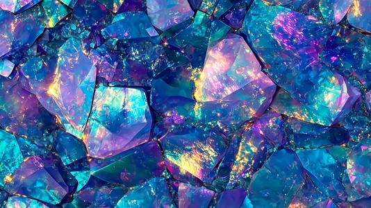 Colorful abstract background featuring shattered pieces of Opal