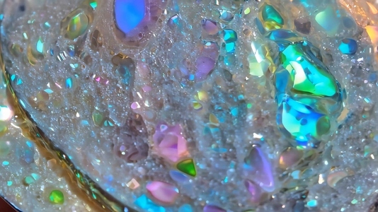 Sparkling opal with a variety of colors and textures