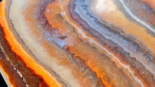 Close up view of a colorful Persian Agate stone pattern