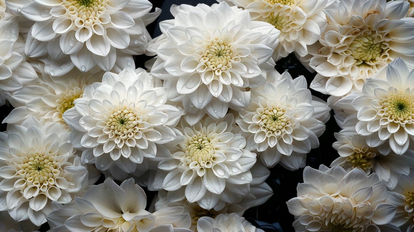A close-up view of beautiful white flowers with intricate petal