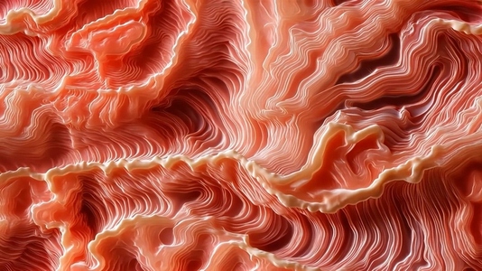 An abstract textured surface resembling flowing waves or ripples