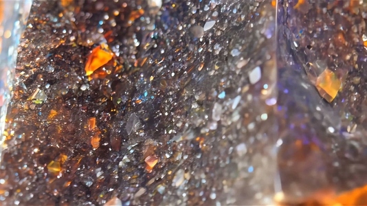 Close up of shimmering Smoky Quartz crystals