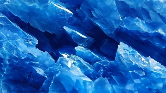 Close up of vibrant blue Sodalite crystals with sharp edges