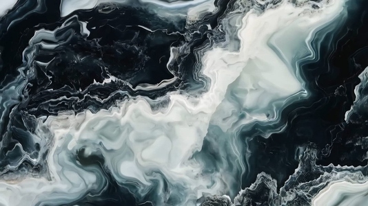 An abstract marble texture featuring swirling patterns of black
