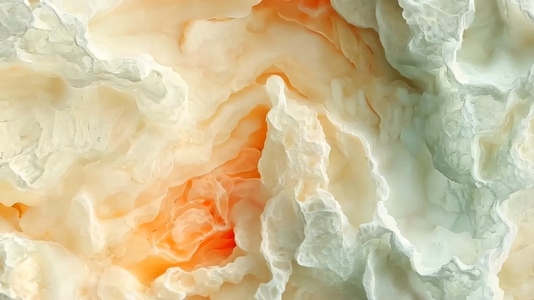 An abstract close up of textured  layered surfaces