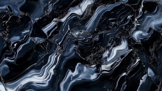 A close up view of a black and white marble texture