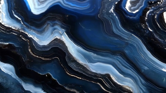 A close up view of a blue agate stone