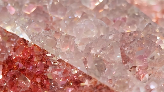 Close up of a pink Strawberry Quartz crystal texture