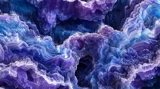 A close up view of a colorful Sugilite agate stone