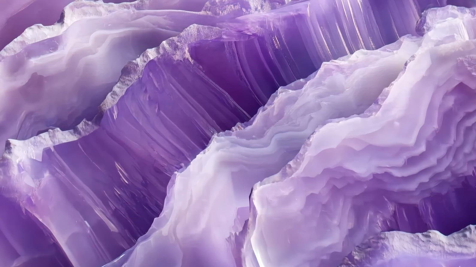 Close-up view of purple Sugilite agate stone