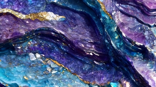 A close up view of colorful Sugilite agate stone with rich purpl